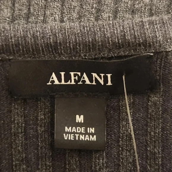 NWT Alfani gray and black color blocked long sleeve sweater dress Size Medium - Picture 3 of 6